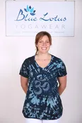 100% Cotton OM Spiral Tie Dye Yoga Tee- Indigo