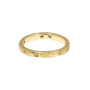 2.5mm Topography Band in 18k Yellow Gold with Diamond Mackles