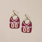 ASU Maroon Arizona State Sun Devils Football Jersey Earrings