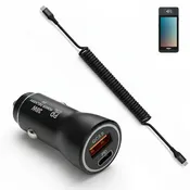 38W Adyen POS Handheld Car Charger with USB-C Coiled Cable | Agoz