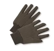 (#8201) Regular Weight Cotton Brown Jersey Glove, dozen