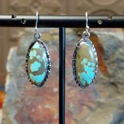 #8 Turquoise Ellipse Earrings by John King GJ-ERN-0176