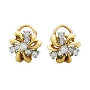 18K Vintage Diamond Earrings | Antique & Estate Jewelry | Designs in Gold