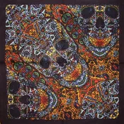 3 D Psychedelic Skull Scarf or Hanky 22" x 22" Cotton