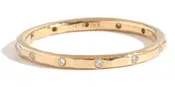 12 White Diamond Band - 18k Yellow Gold