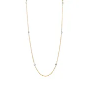 0.52cttw Diamond-by-the-Inch Necklace in 14K Two-Tone, 18"