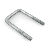1/2"-13 x 2.06" x 4.31" U-Bolt, Galvanized - For 2" Square Tubing Axles (up to 3.5K Axles)