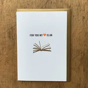 My Heart is an Open Book Card — Letterpress PDX