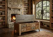 ANTIQUE MULTI-DRAWER COFFEE TABLE