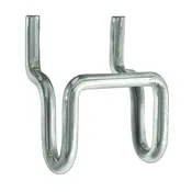 1.125"W x 0.5"D x 0.75"H Metal U-Hook: 0.148" Diameter, 20-Pack