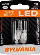 SYLVANIA 194 WHITE ZEVO LED Mini, 2 Pack