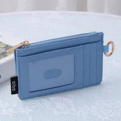 "Alyssa" Canvas Cardholder/Wallet With Keyring