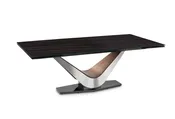 Apollo Metal and Glass Dining Table