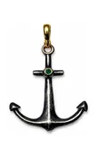 Anchor of the Crown Emerald Pendant