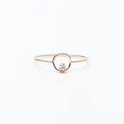 Circle Prong Diamond Ring
