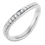 14K White Gold 1/4 CTW Natural Diamond Stackable Band