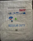 Premium White 10ftx12ft Canopy Tarp – Regular Duty