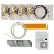 Four Thermocouple Sets of Five 0.005″ Type K Standard Mini Connector without winder – Multi Color (3′ length) Glass Insulated
