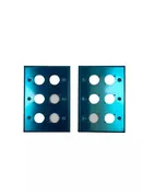 (2) Two Triple Gang Blank Wall Plate Six XLR Male / Female "D" Stainless Steel
