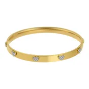 Culbreth's Jewelers Gold Heart Stacking Bangle - 14k Gold Plated Stainless Steel