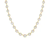18ct Graduated Diamond Station Necklace