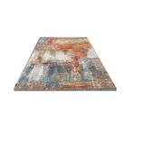 Abstract multi colored rug acrylic  7'10" x 10'10"