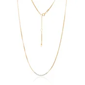 7 Lab-Grown Floating Diamonds Row Box Chain Necklace