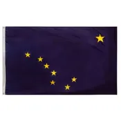 Alaska State Flag 2×3 ft. Nylon SolarGuard Nyl-Glo 100% Made in USA to Official State Design Specifications.