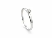 18K White Gold Diamond Solitaire Ring — 0.07 ct, 1.0 g