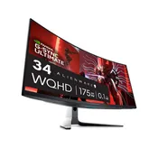 Alienware AW3423DW Curved Gaming Monitor 34.18 inch Quantom Dot-OLED 1800R Display, 3440x1440 Pixels at 175Hz, True 0.1ms Gray-to-Gray, 1M:1 Contrast