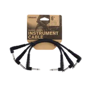 D'addario Classic Series Patch Cable Right-Angle to Right-Angle, .5ft, 3-Pack