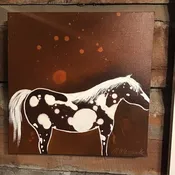White Spotted Horse Painting #15