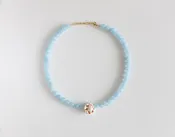 Blue Jean Shell Necklace