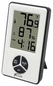 Amastar A0412 Indoor Hygrometer Thermometer Clock Portable Digital Temperature Humidity Monitor with Time Alarm