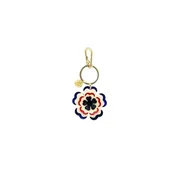 Americana Flower Hand Painted Bag Charm Keychain