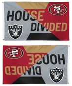 49ers and Raiders Flag 3x5 House Divided Rivalry
