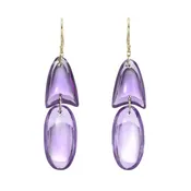 AMETHYST TINY ARROWHEAD EARRINGS
