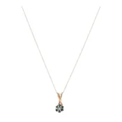 10K Yellow Gold Diamond Pendant Necklace