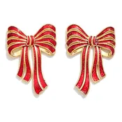 Bow Post Drop Earrings