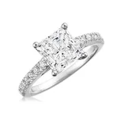 14KT 0.25CT Princess Diamond Semi Mount
