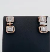 18KR DIA EARRINGS GR WT: 4.73GM, GOLD WT:4.5GM, DIA WT: 1.12CT