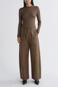 Agolde Low Curve Utility Sateen Dark Olive