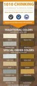 Weatherall 1010 Chinking Sample Card (Enter “CHINKING” for a free color card with your siding sample order)
