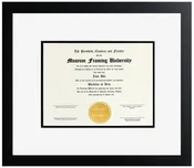 Flat Matte Black Frame, Double Matted Frame