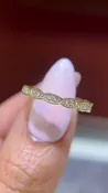 0.23ct Milgrain Beaded Diamond Wedding Band 14K Gold BAN050