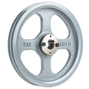 10.25" Double Groove A Section 4L Sheave with 1-3/16" (1.1875") H-Style Split Taper Bushing - 2AK104H