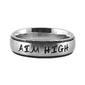 Custom Name Ring | Black Edge | Thin band