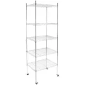5 Tier Wire Shelving with Wheels