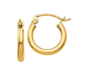 14K Classic Hoops