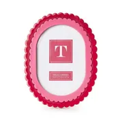 5 x 7 PINK/PINK SCALLOPED FRAME